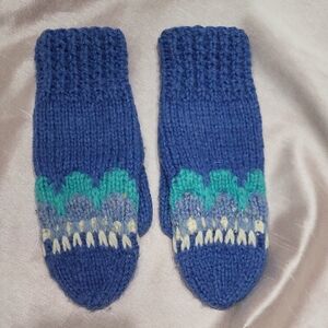 Hand Knit Wool Mittens Denmark